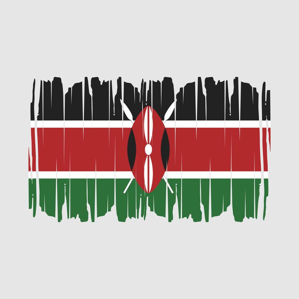 Kenya Flag Brush Vector Illustration