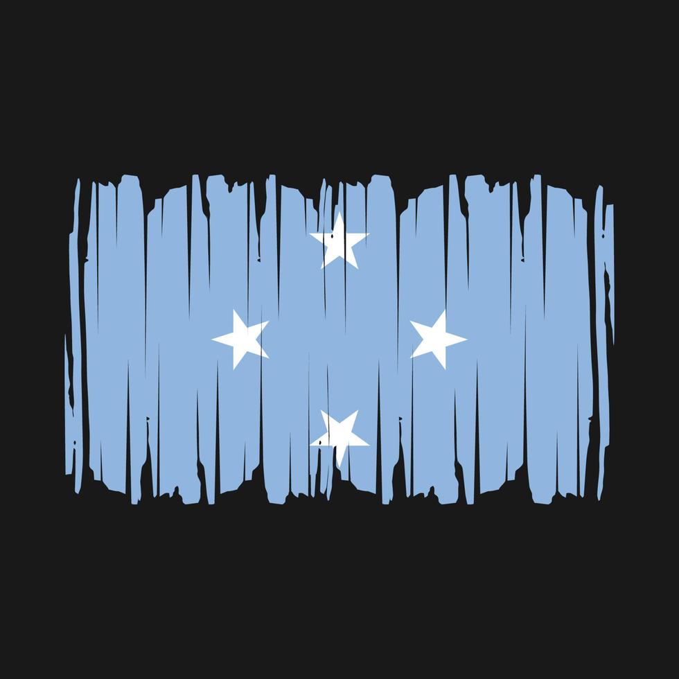 ilustración de vector de pincel de bandera de micronesia