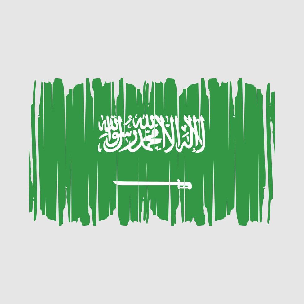 Saudi Arabia Flag Brush Vector Illustration