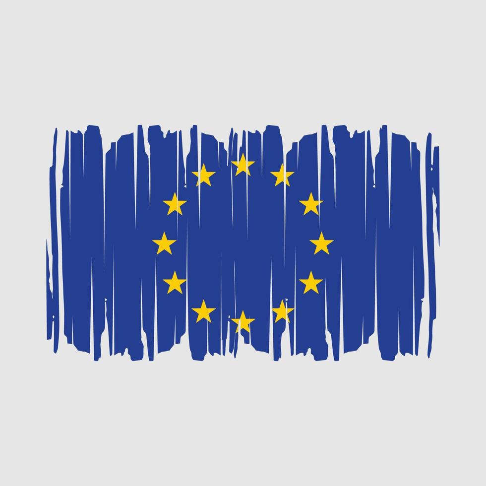 European Flag Brush Vector Illustration