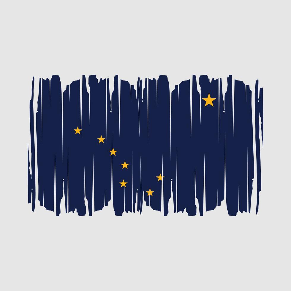 Alaska Flag Brush Vector Illustration