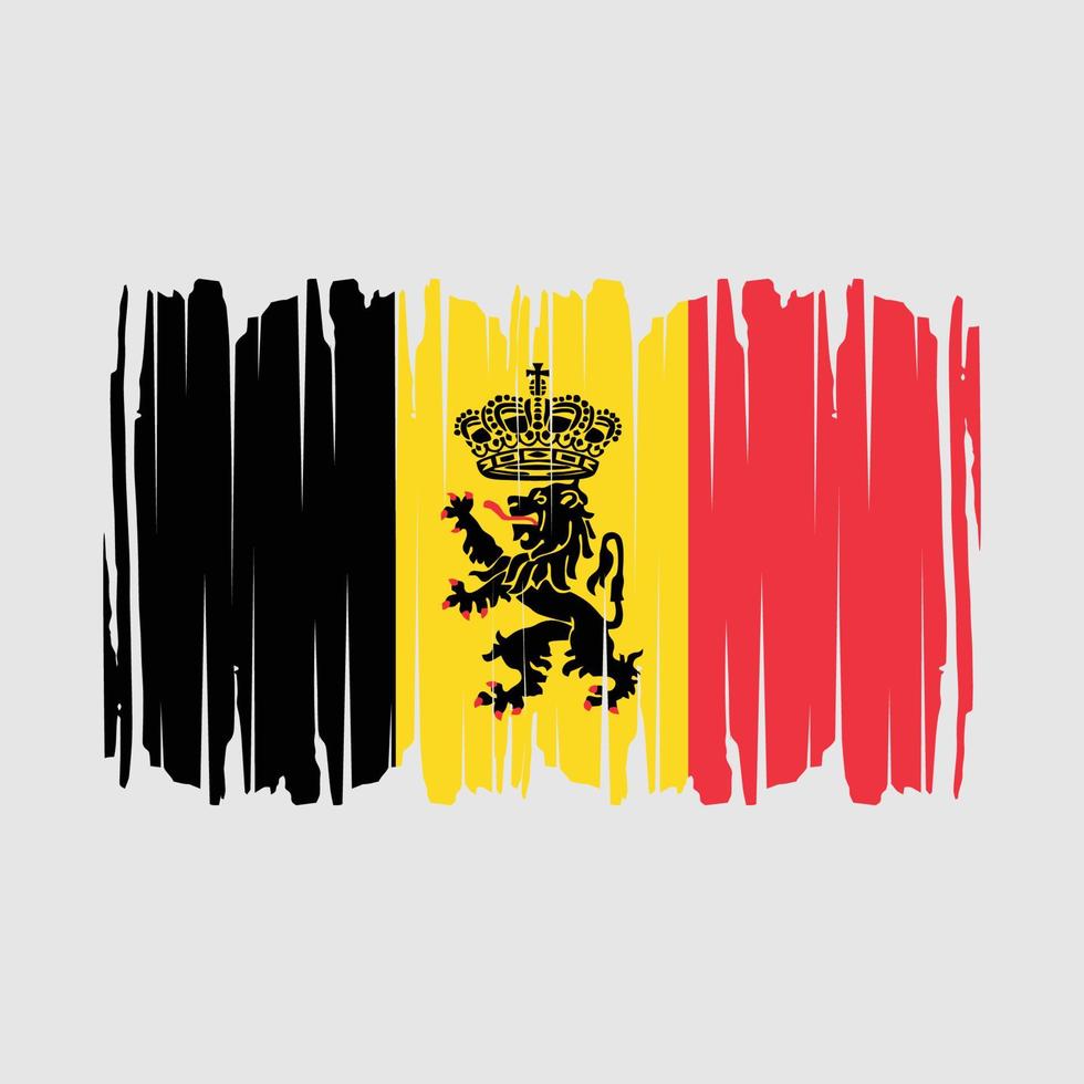 Belgium Flag Brush Vector Illustration