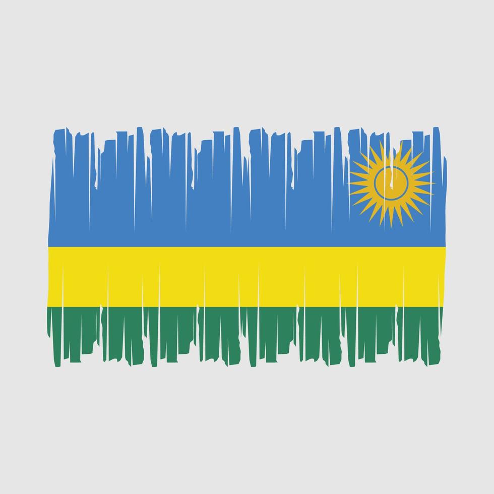 Rwanda Flag Brush Vector
