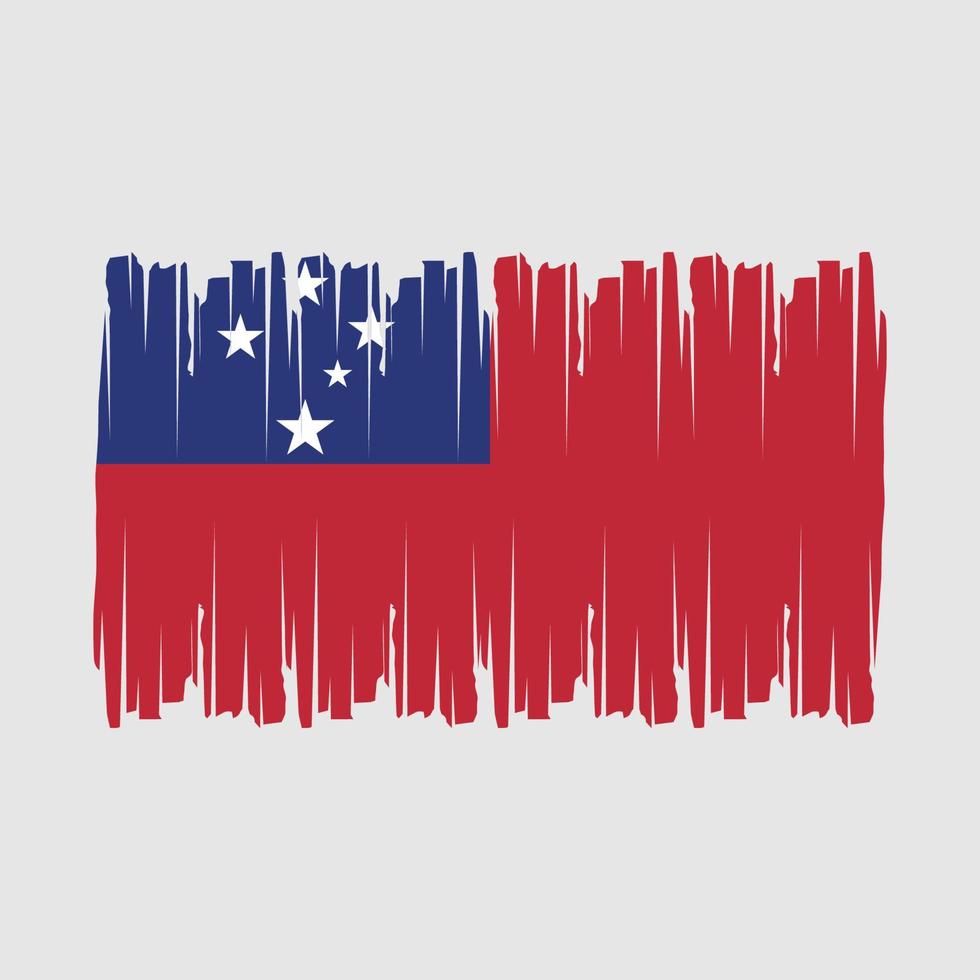 Samoa Flag Brush Vector