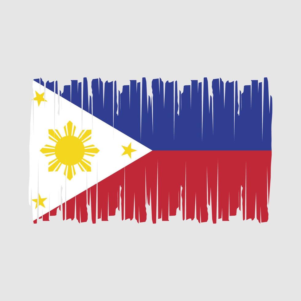 vector de pincel de bandera de filipinas