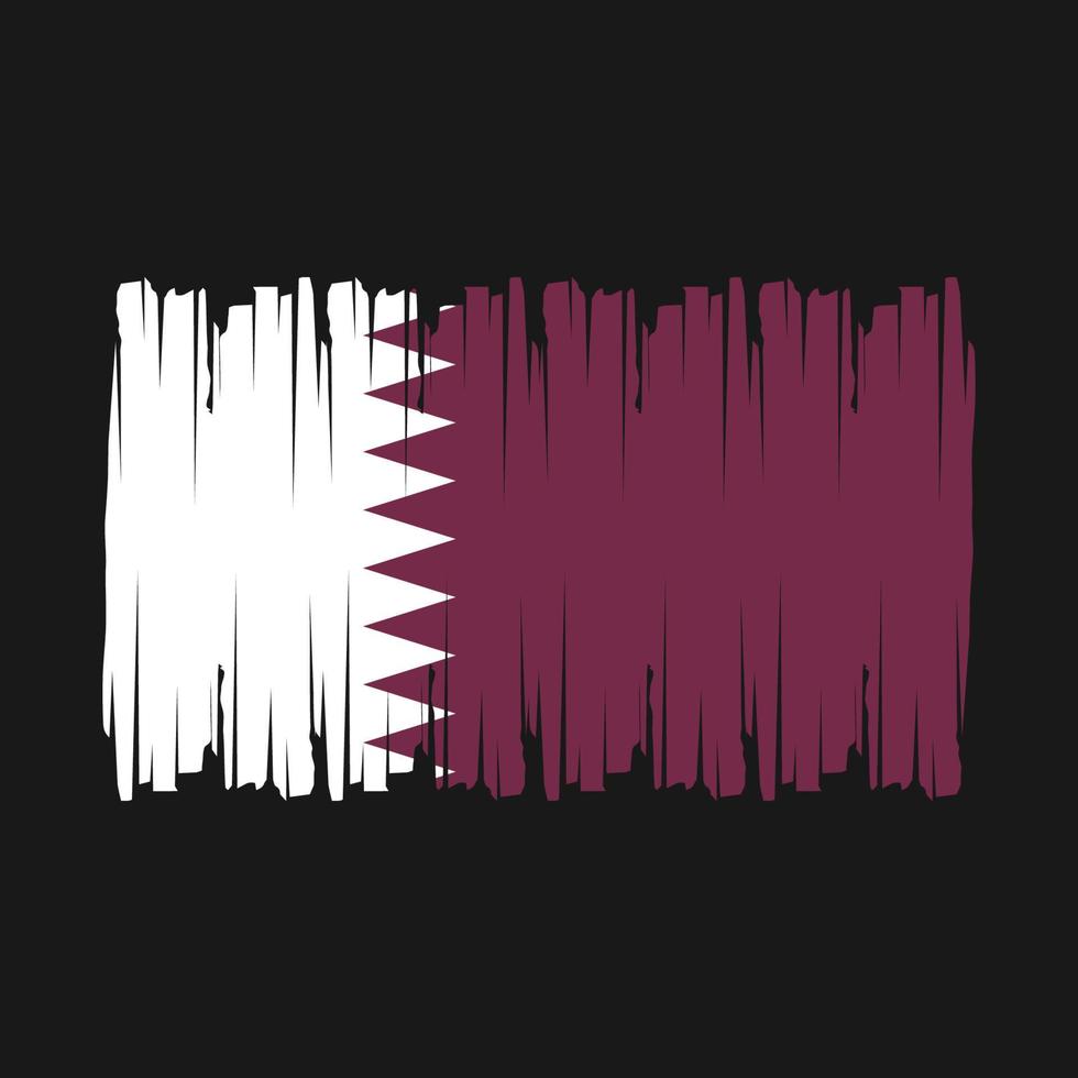 vector de pincel de bandera de qatar