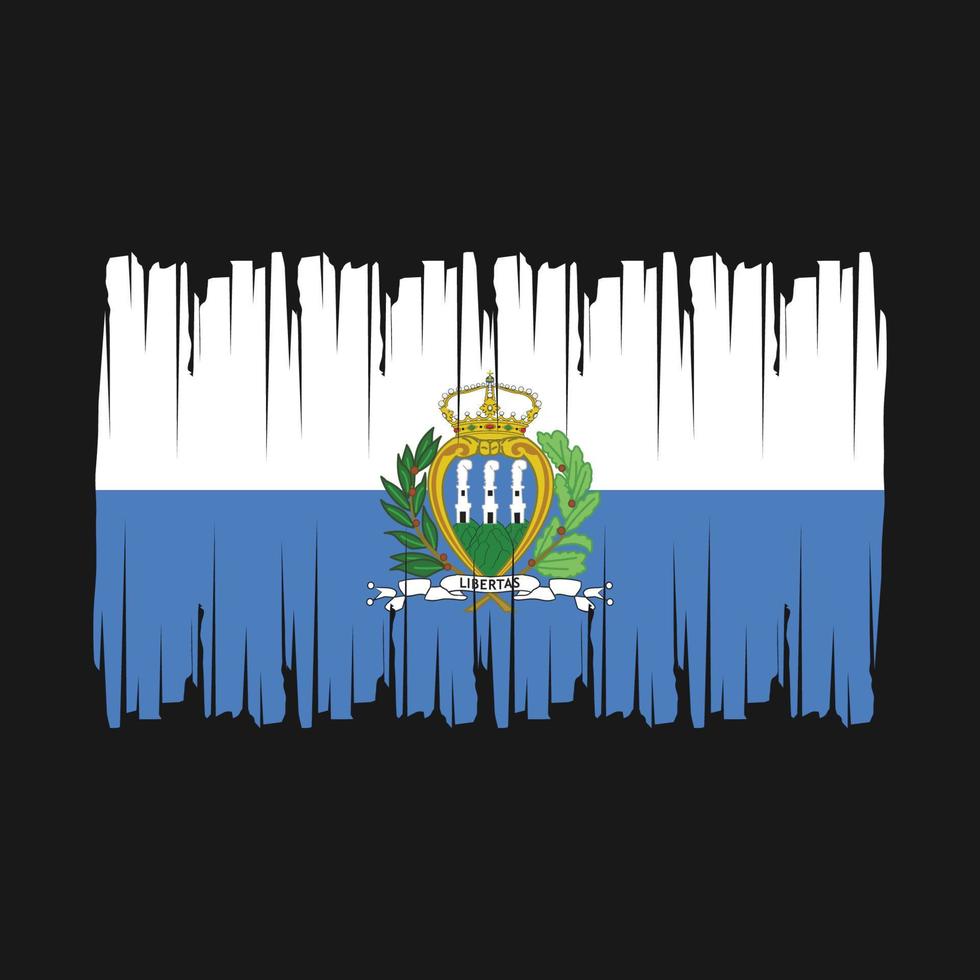 vector de pincel de bandera de san marino