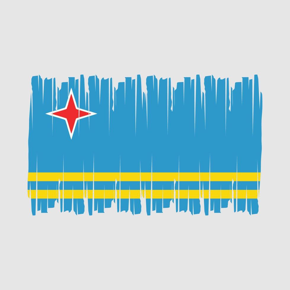 Aruba Flag Brush Vector