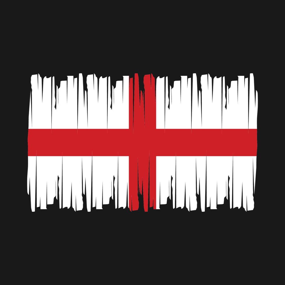 vector de pincel de bandera de inglaterra