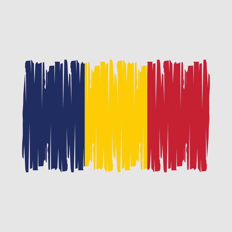 Chad Flag Brush Vector