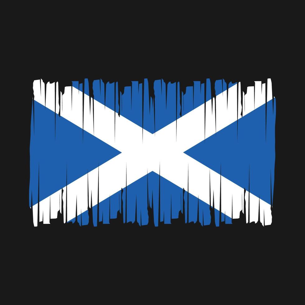 vector de pincel de bandera de escocia