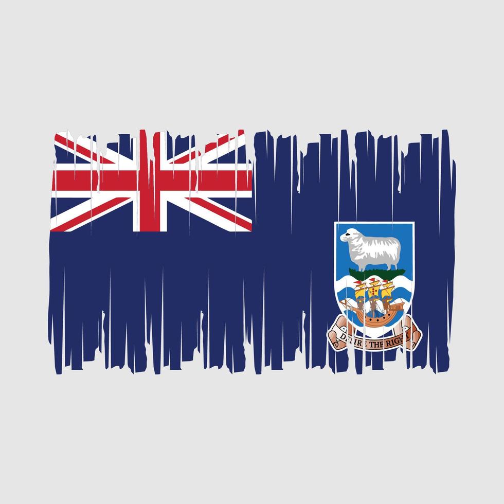 Falkland Islands Flag Brush Vector
