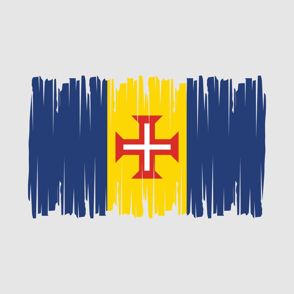 Madeira Flag Brush Vector