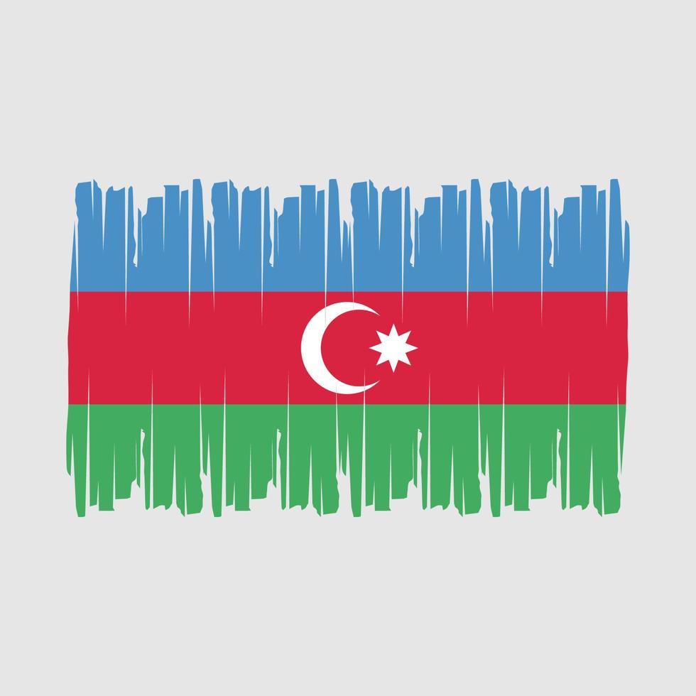 Azerbaijan Flag Brush Vector