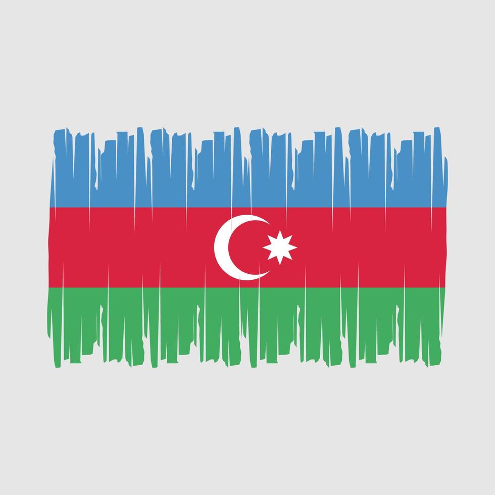 vector de pincel de bandera de azerbaiyán