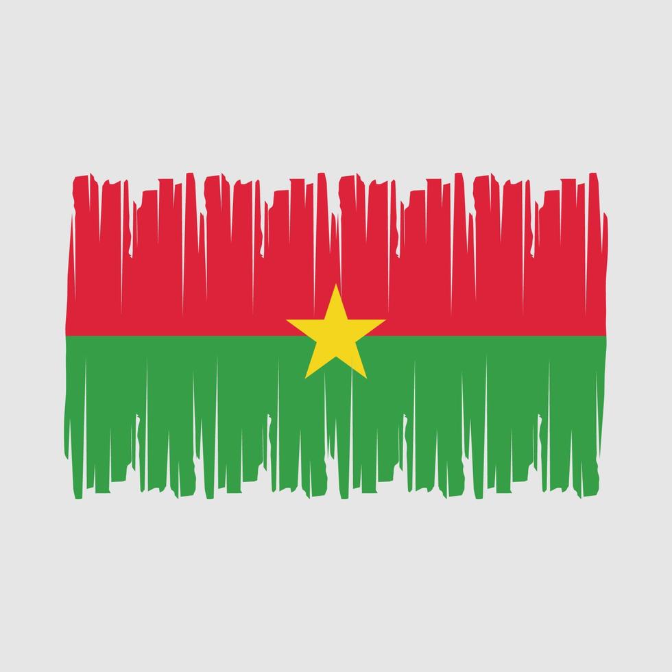 Burkina Faso Flag Brush Vector