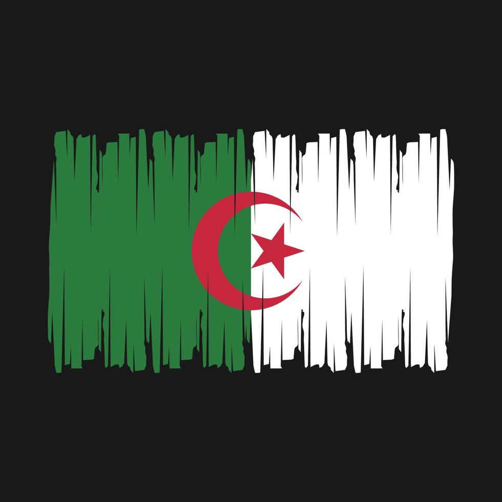 Algeria Flag Brush Vector