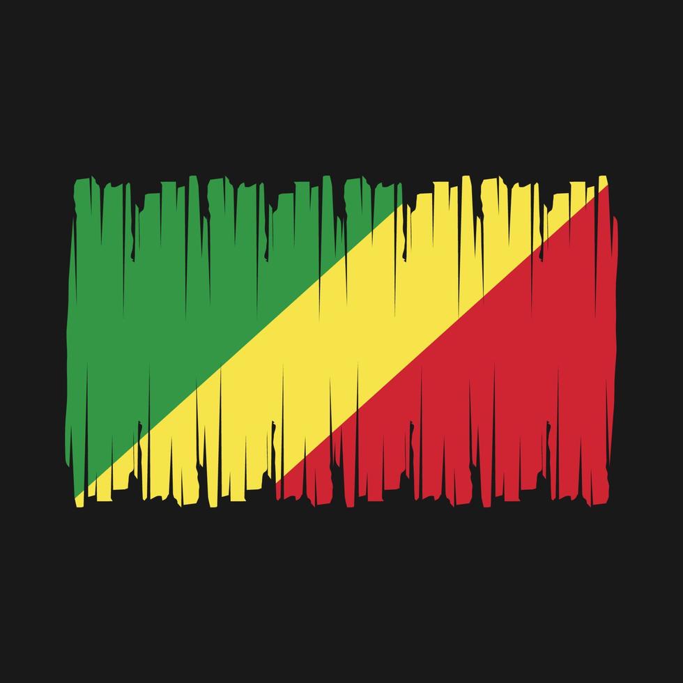 vector de pincel de bandera de congo