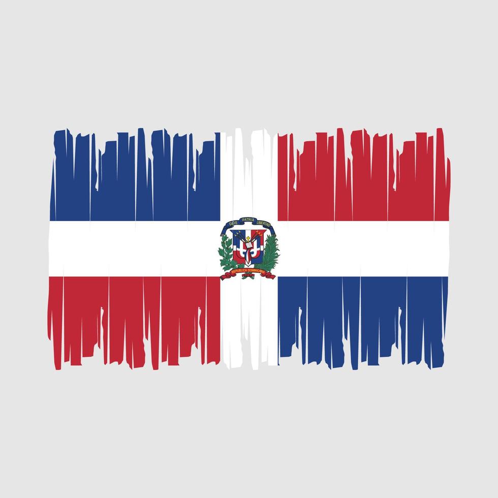 Dominican Republic Flag Brush Vector