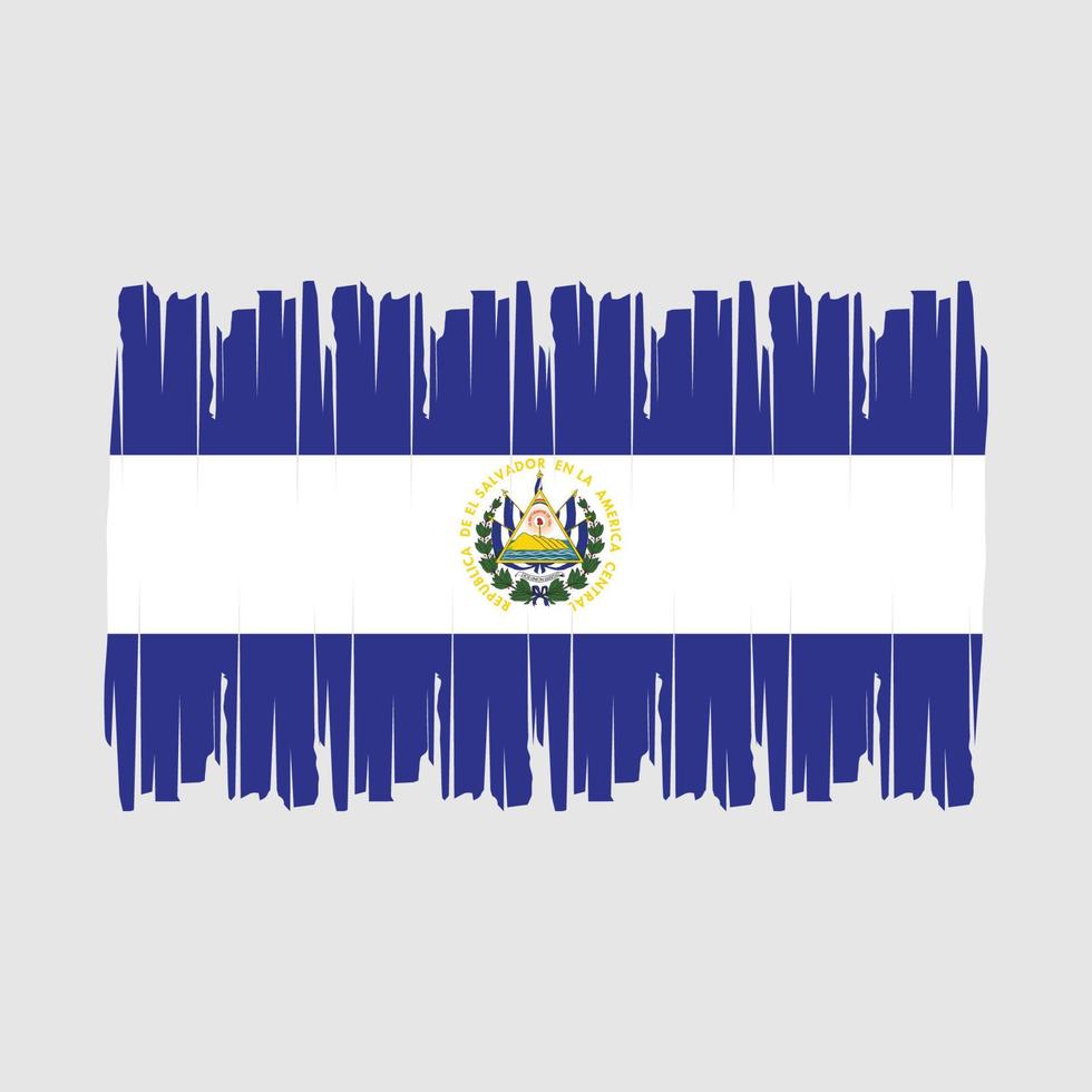 El Salvador Flag Brush Vector