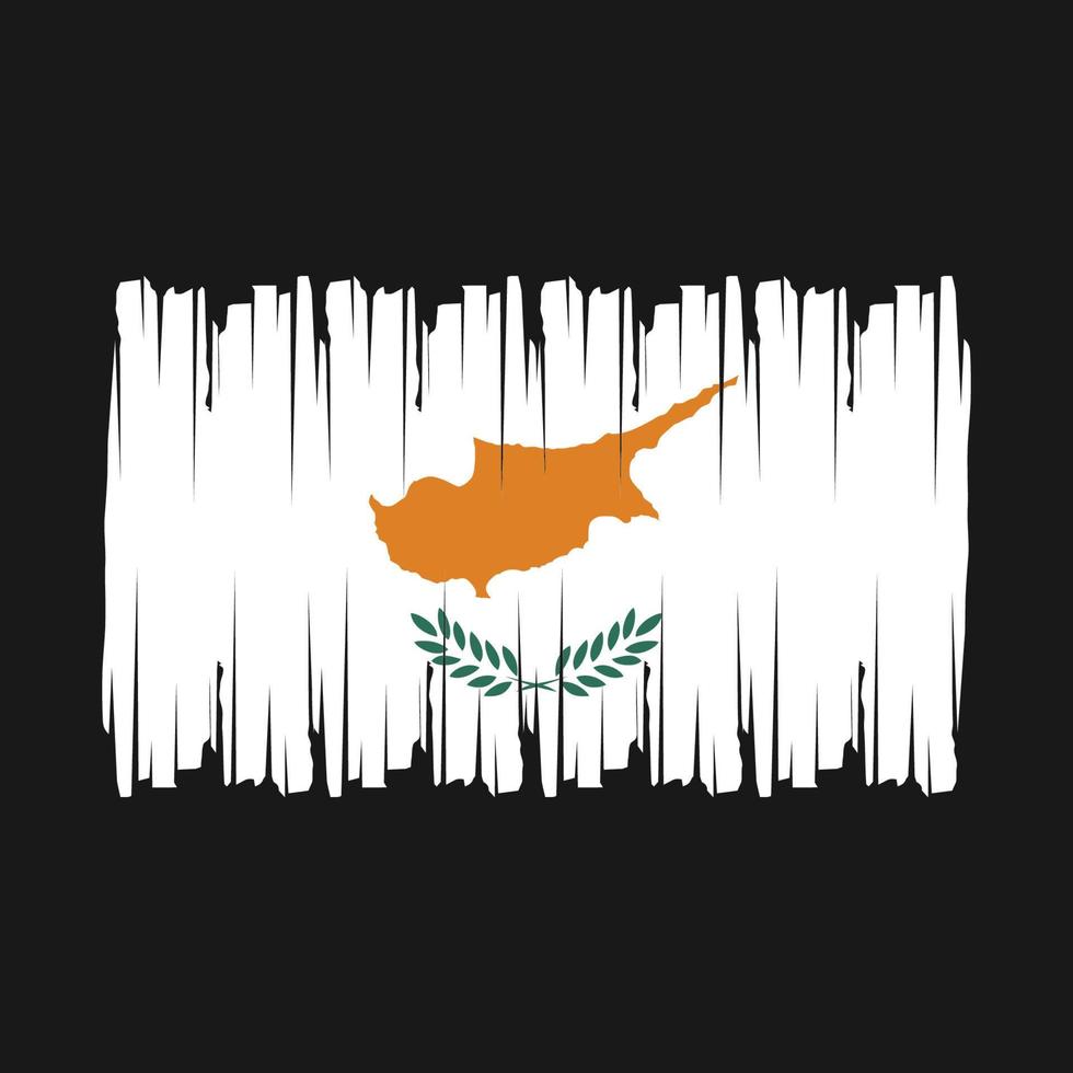 Cyprus Flag Brush Vector