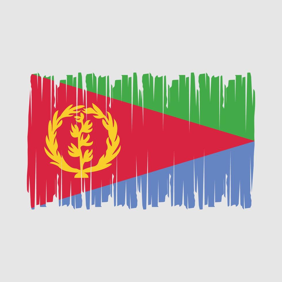 Eritrea Flag Brush Vector