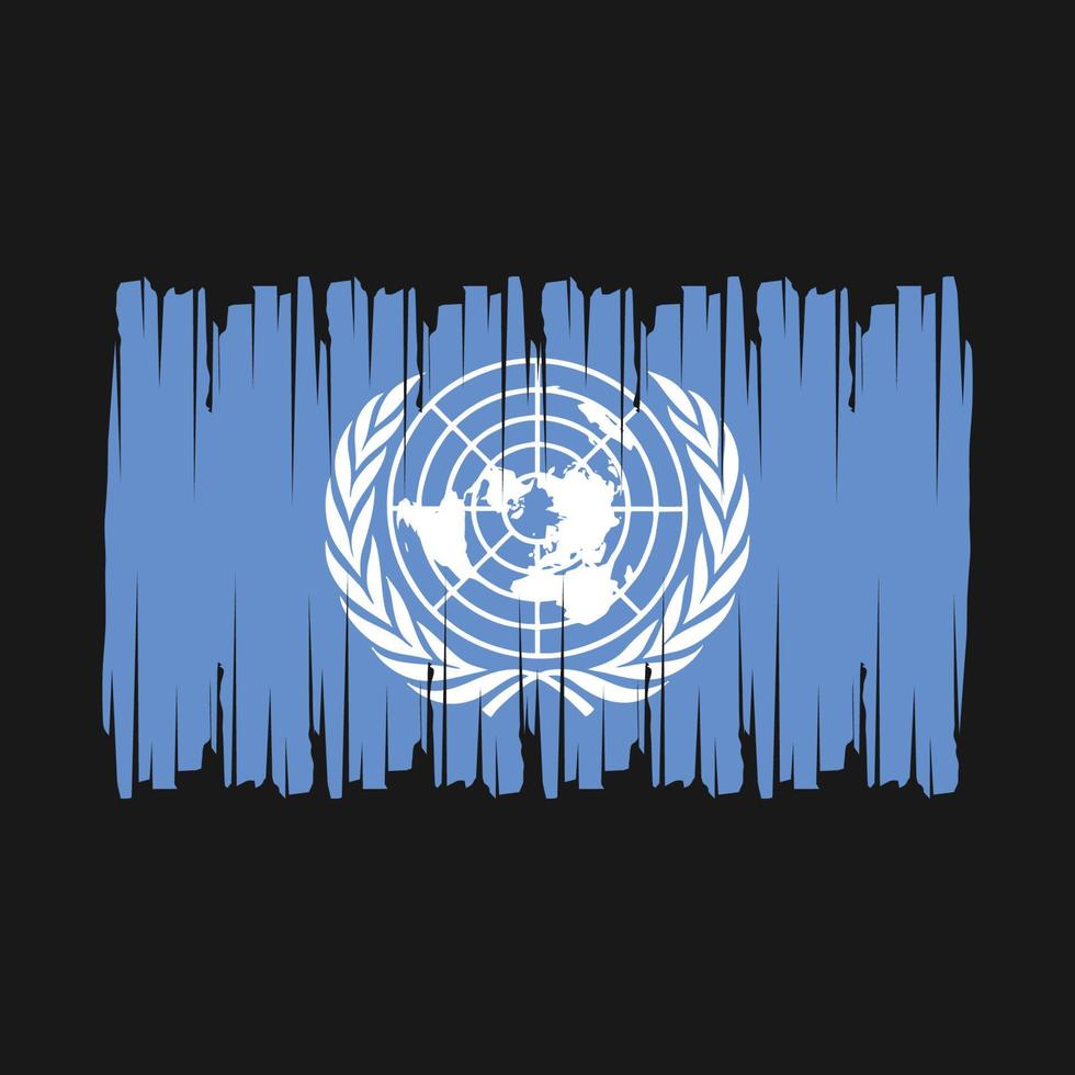 United Nations Flag Brush Vector