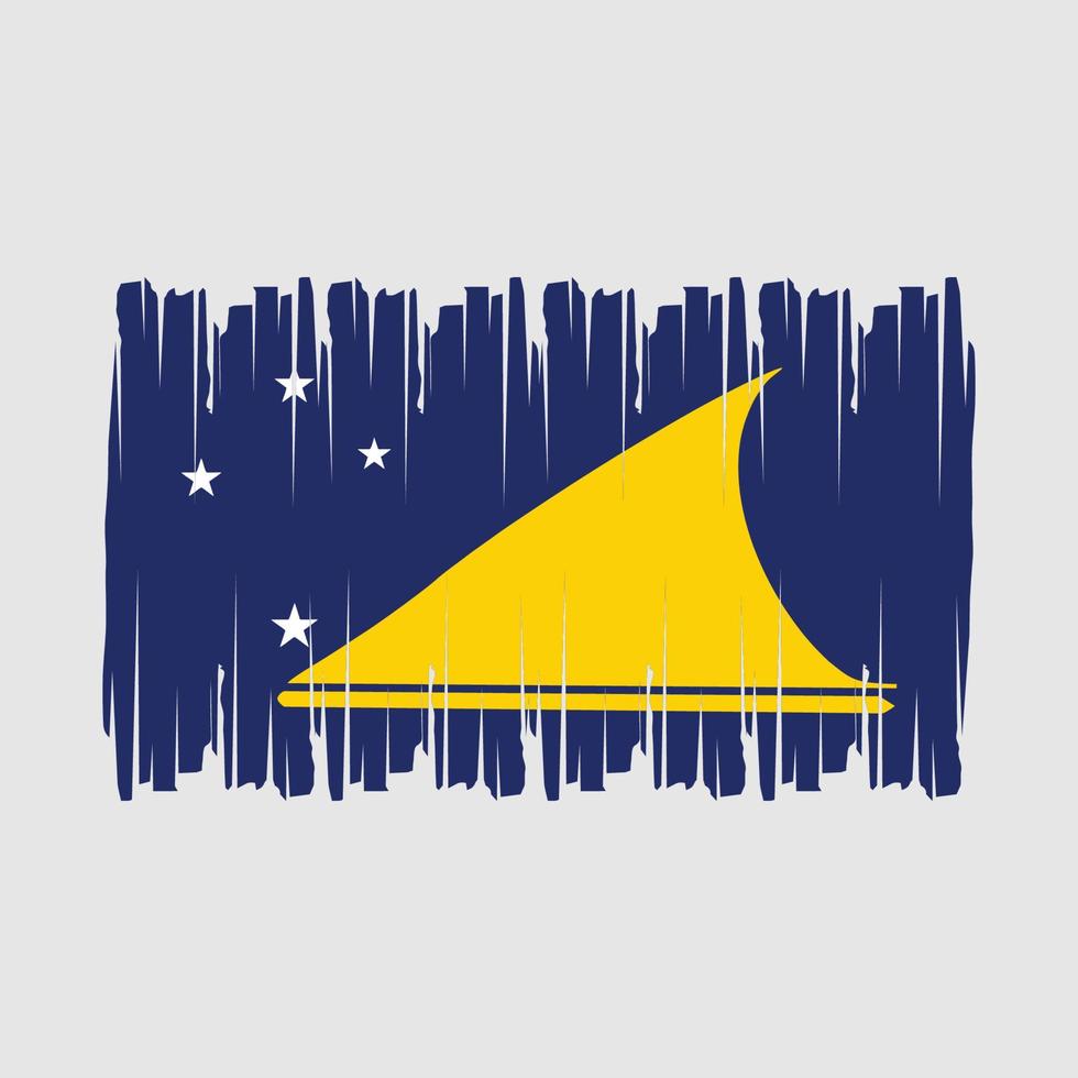 Tokelau Flag Brush Vector