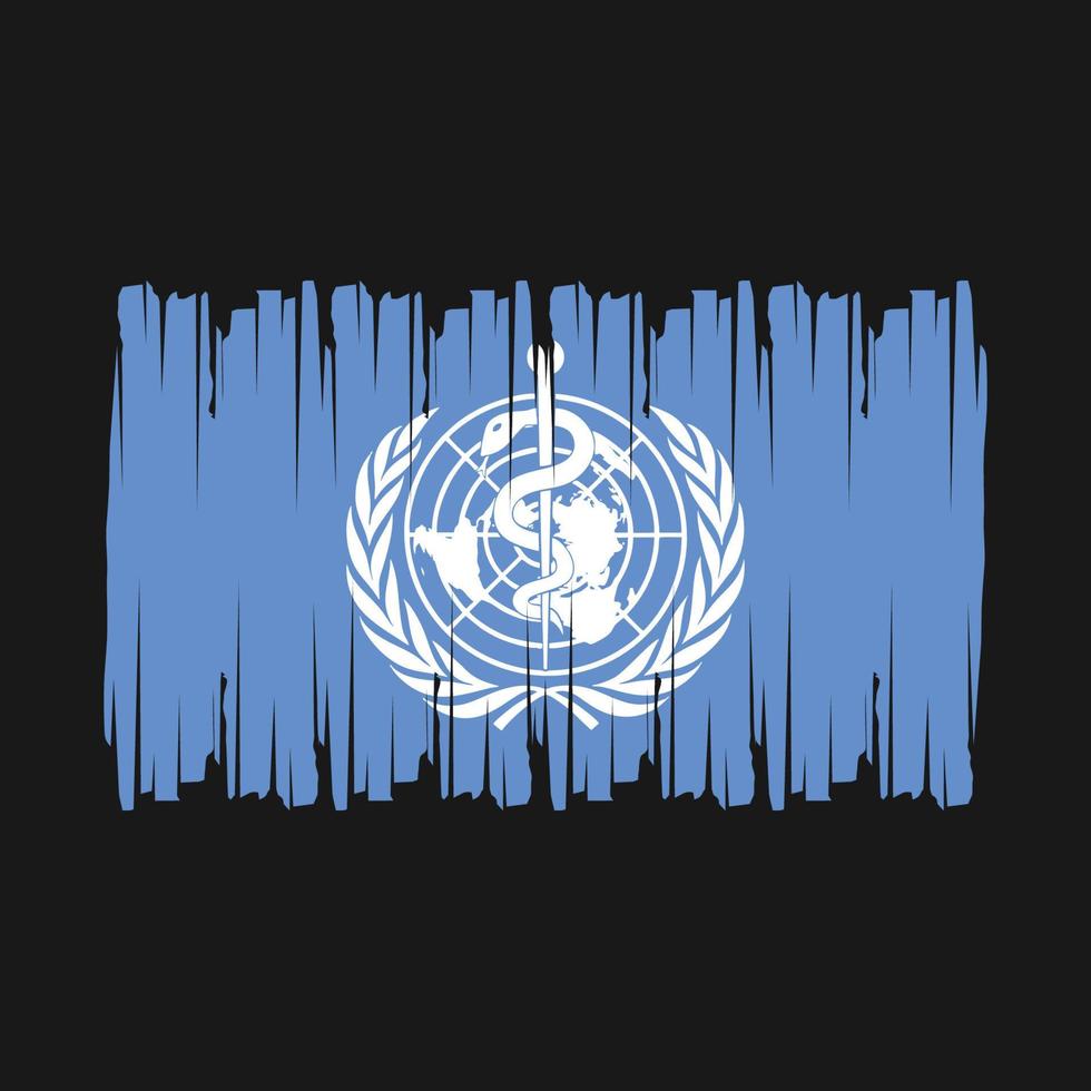 WHO Flag Brush Vector