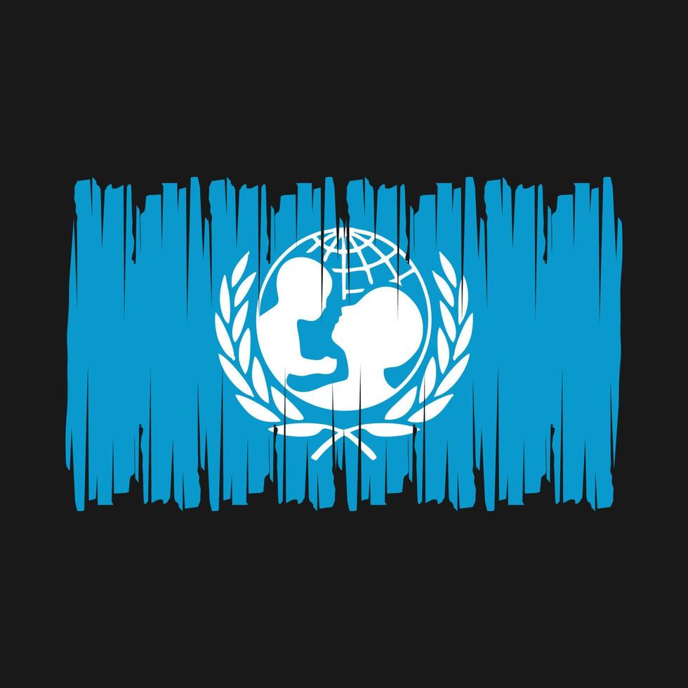 Unicef Flag Brush Vector