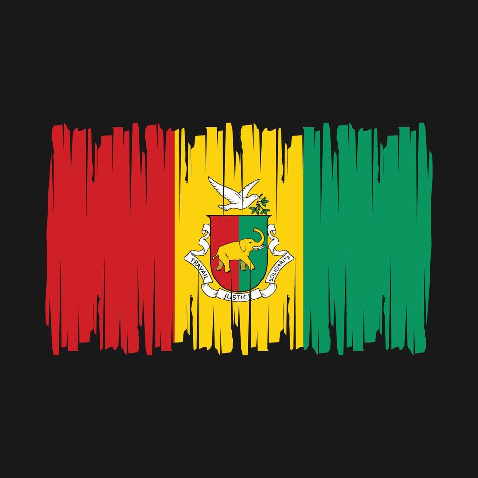 Guinea Flag Brush Vector