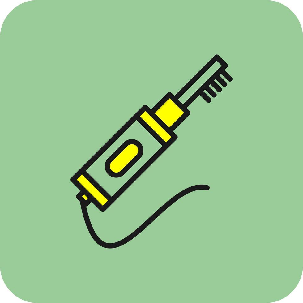 Electric Toothbrush Vector Icon Design