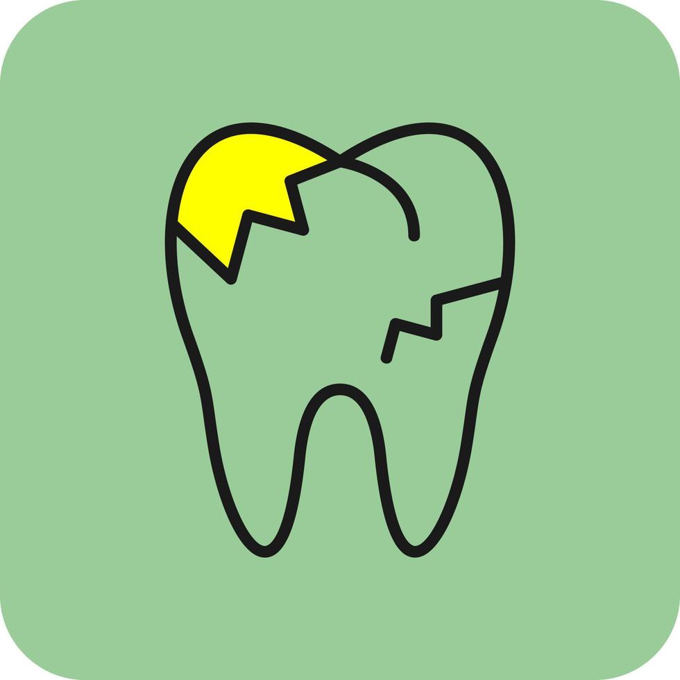 diseño de icono de vector de dientes cariados