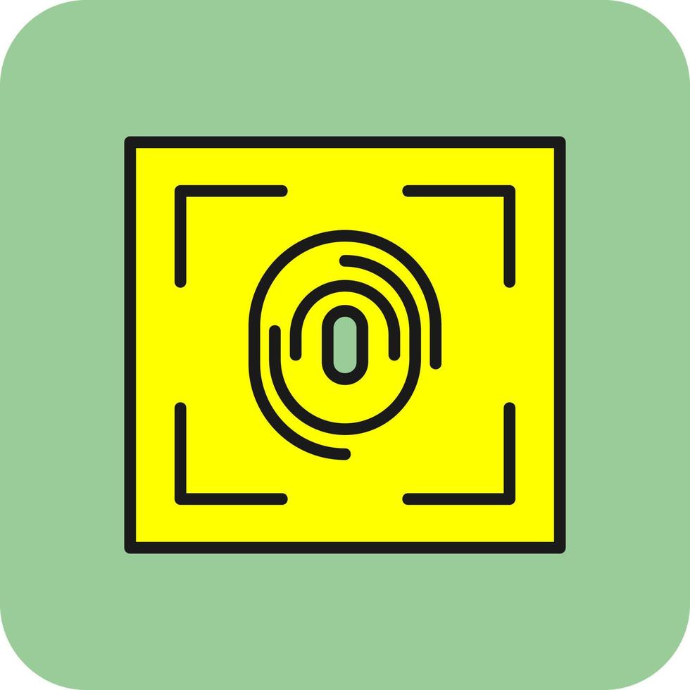 Fingerprint Scanner Vector Icon Design