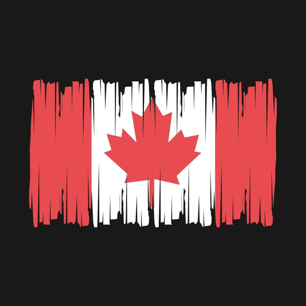 Canada Flag Brush Vector