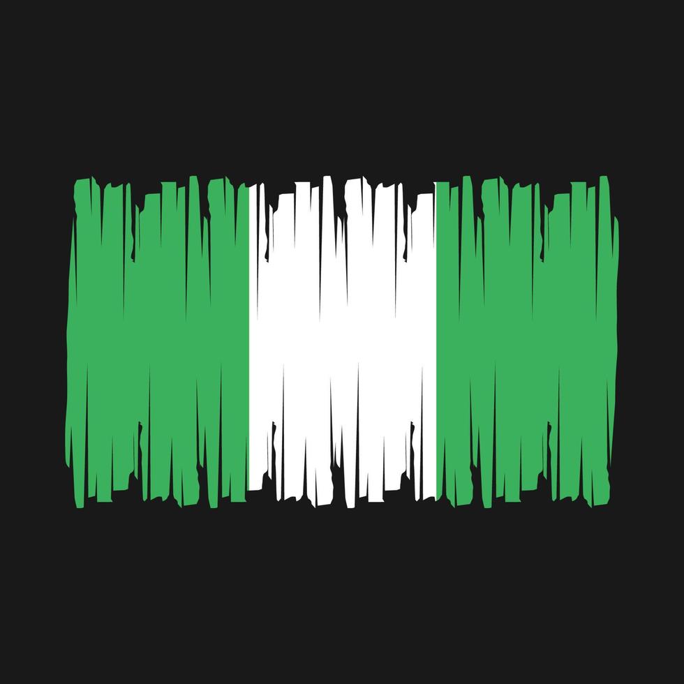 Nigeria Flag Brush Vector