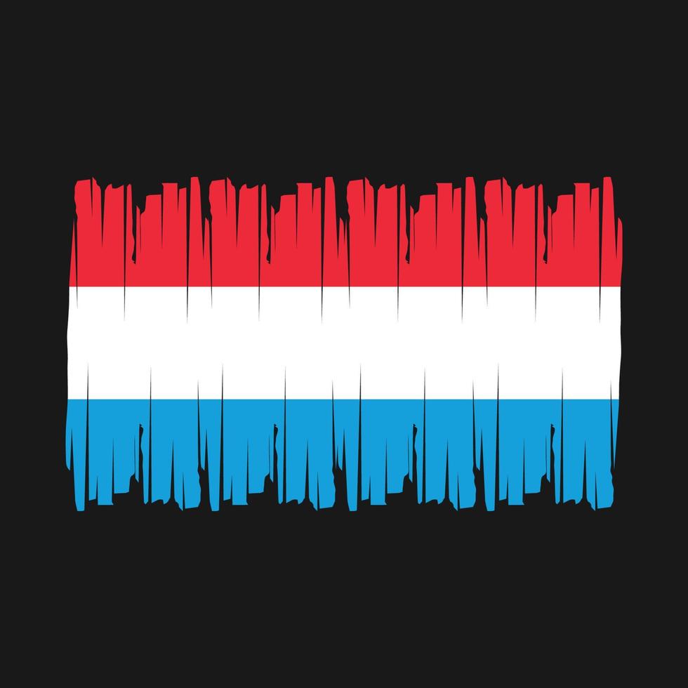 Luxembourg Flag Brush Vector