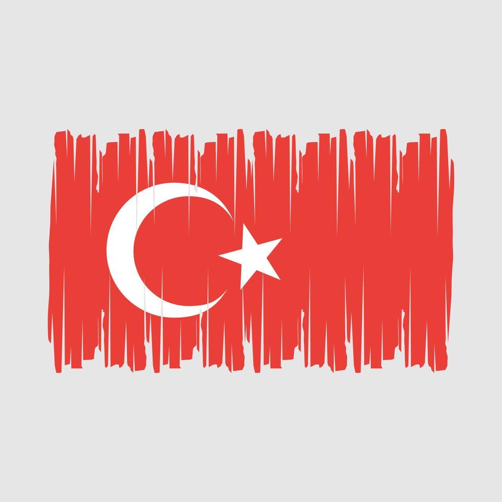 Turkey Flag Brush Vector