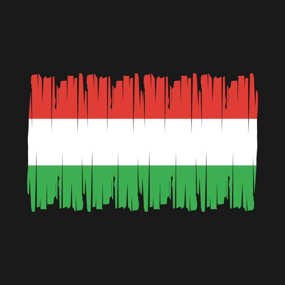 Hungary Flag Brush Vector