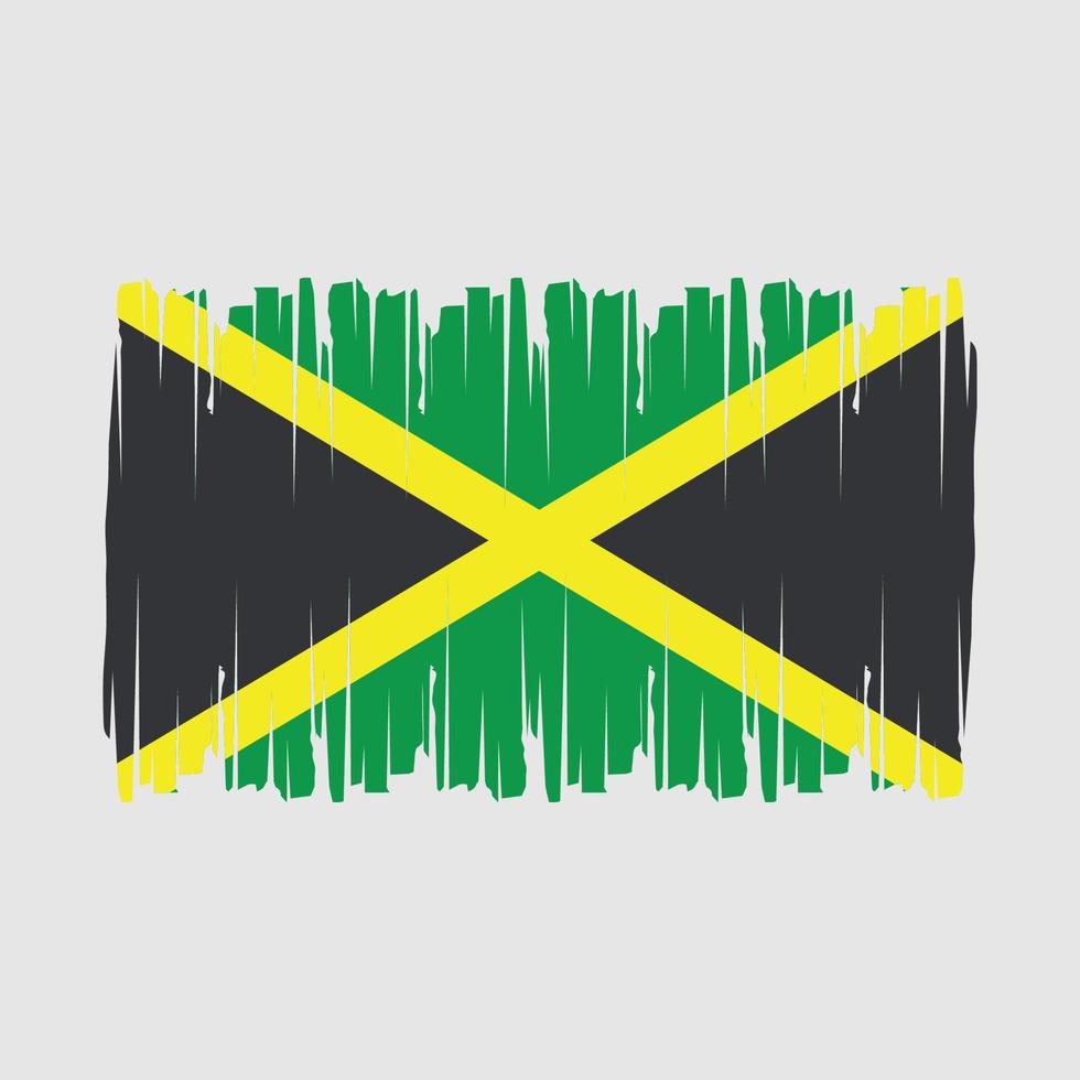 Jamaica Flag Brush Vector