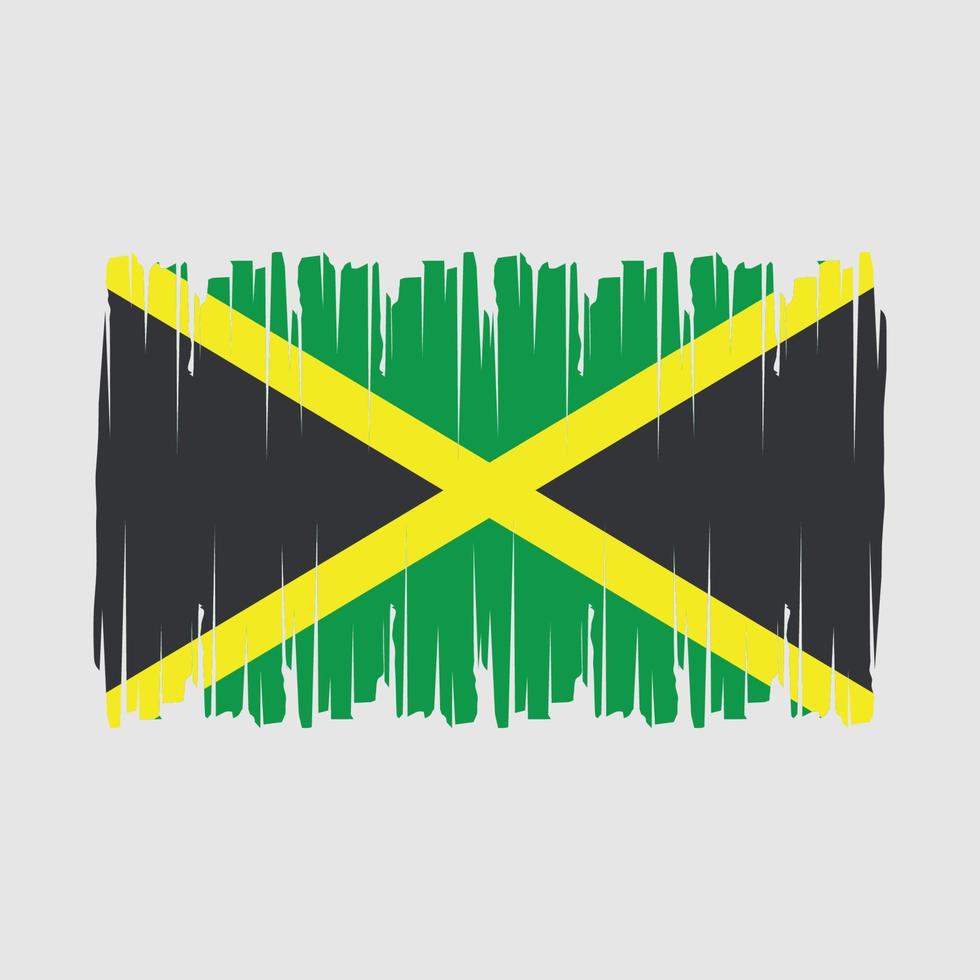 vector de pincel de bandera de jamaica