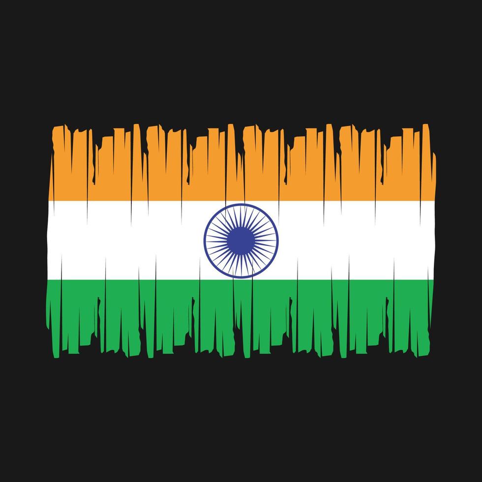 vector de pincel de bandera india