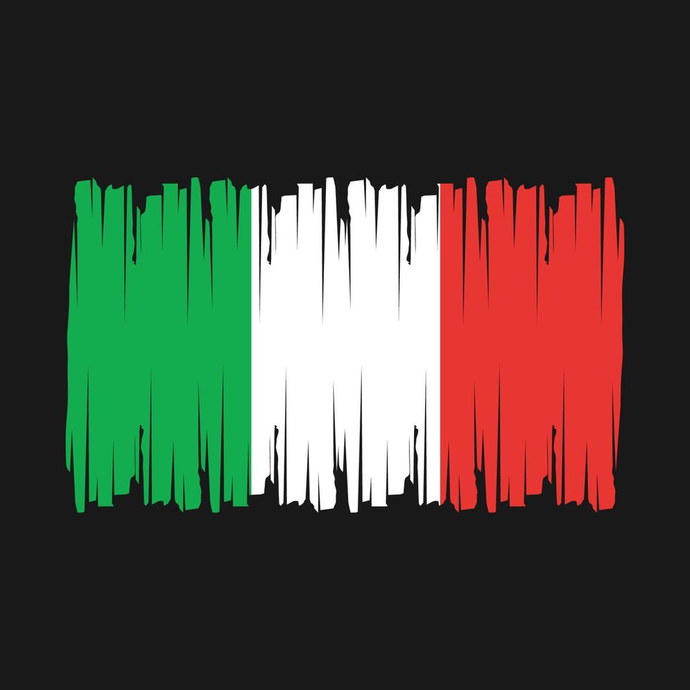 Italy Flag Brush Vector