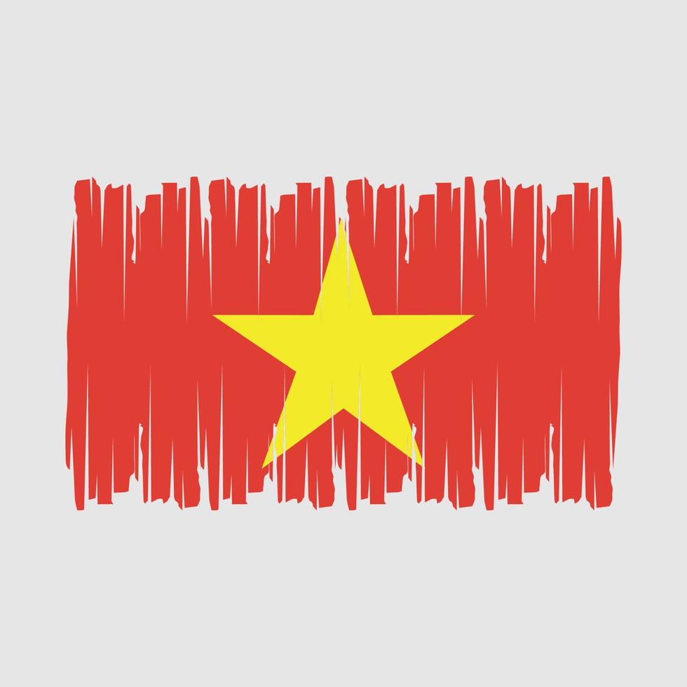 Vietnam Flag Brush Vector