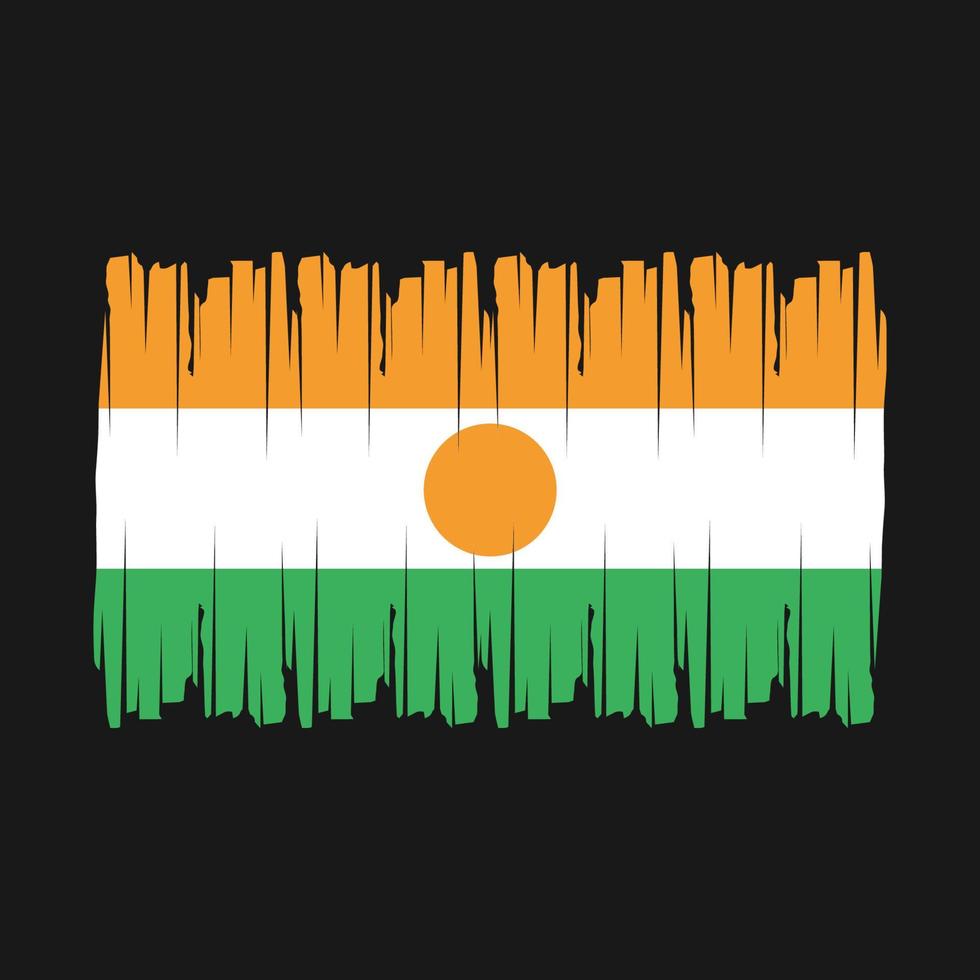 Niger Flag Brush Vector