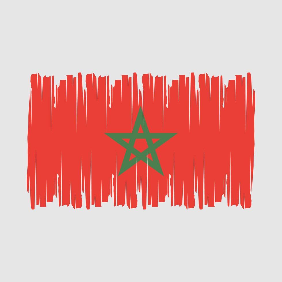 vector de pincel de bandera de marruecos