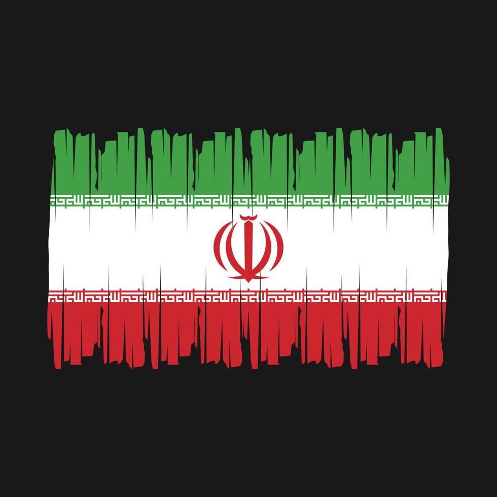 Iran Flag Brush Vector