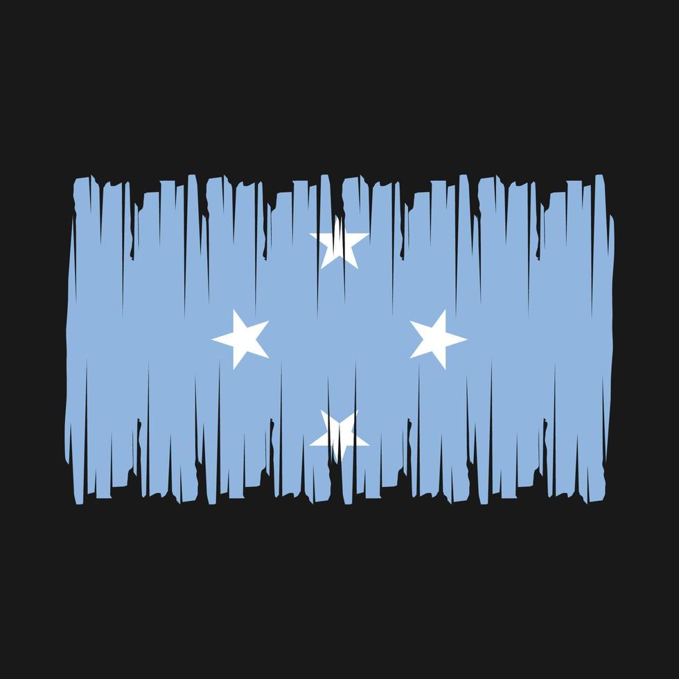 Micronesia Flag Brush Vector