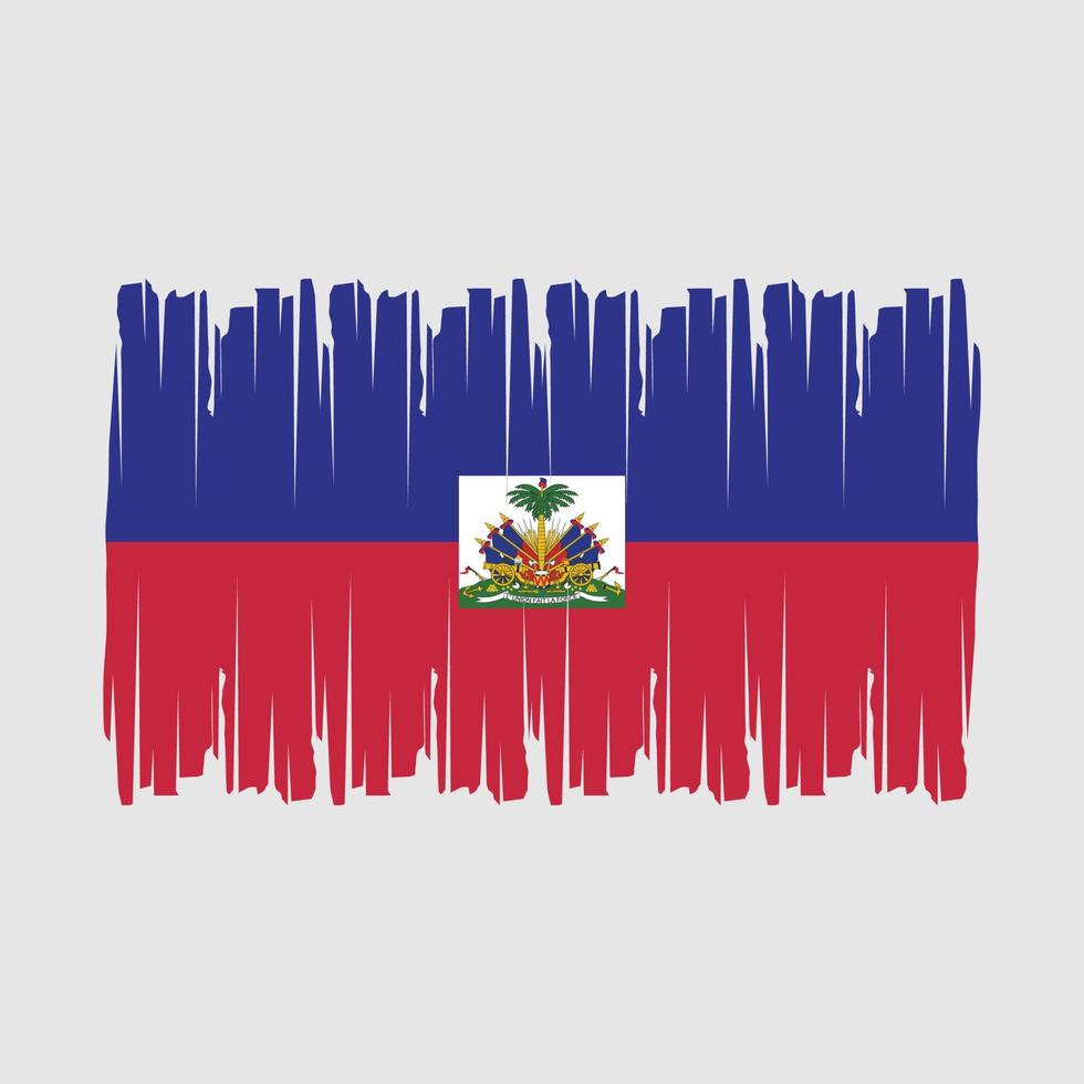 Haiti Flag Brush Vector