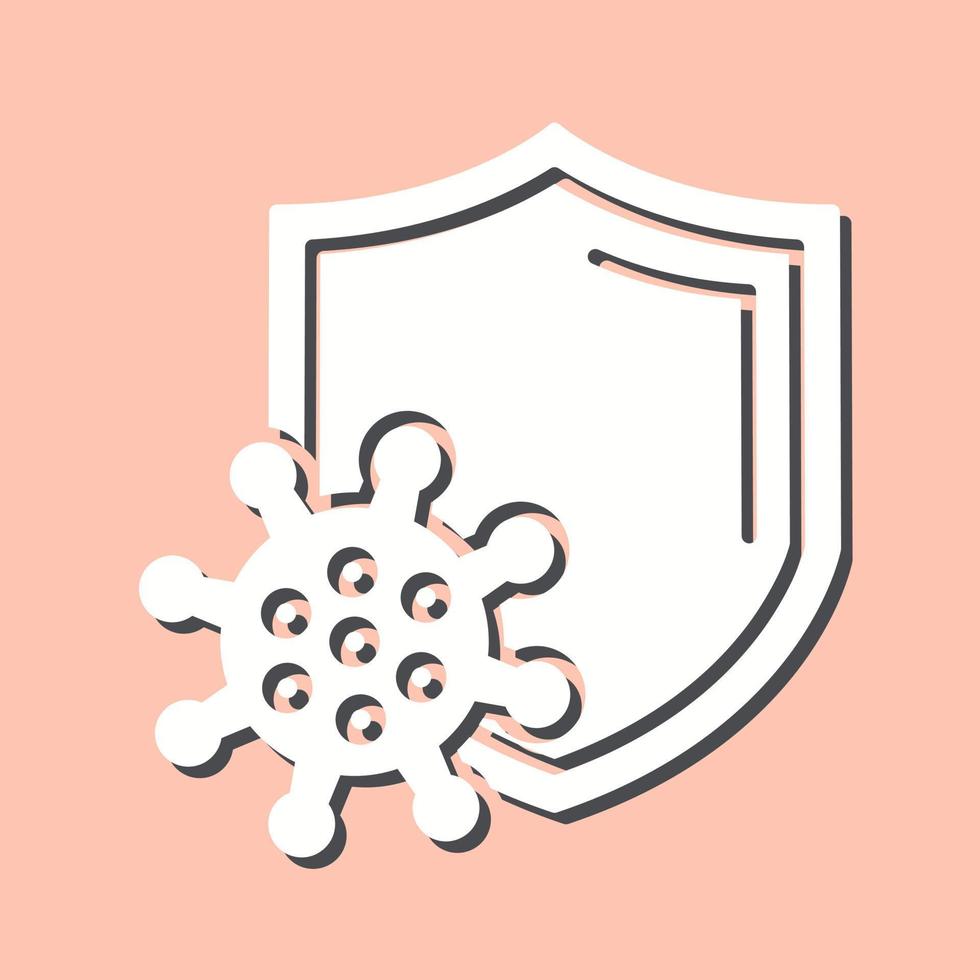 icono de vector de protección antivirus